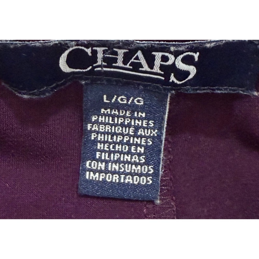 Chaps Womens Plum Bell Sleeve Ruched Sheath Dress Size L Cocktail Business - Picture 3 of 7
